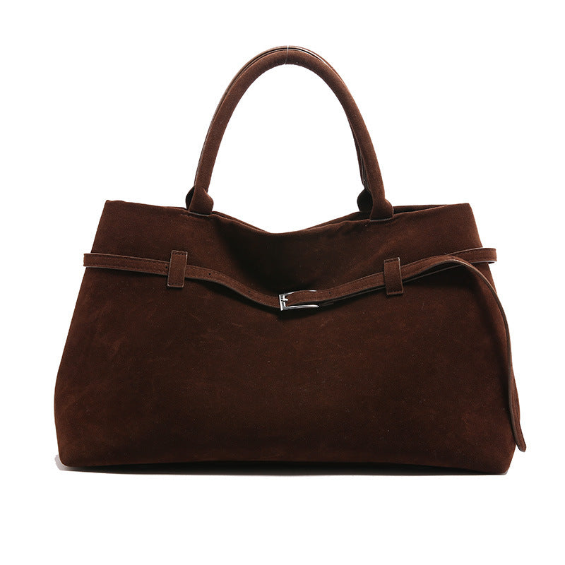 Women's Large Structured Handbag – Belted Strap Detail