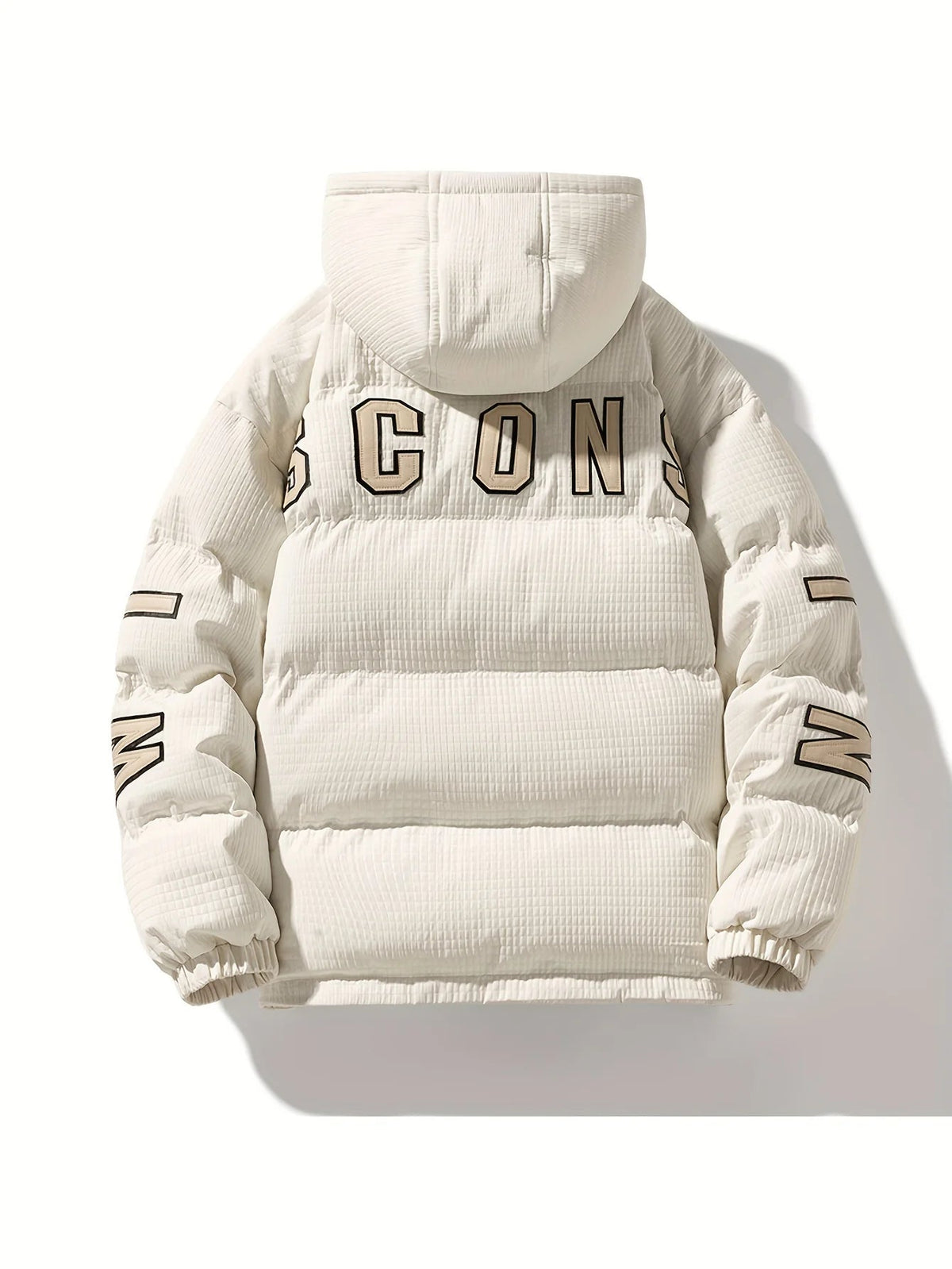 Men's Hooded Quilted Coat – Relaxed Hip-Length Fit