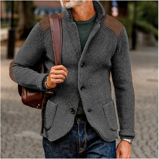 Men's Cardigan Jacket – Relaxed Retro Button-Front