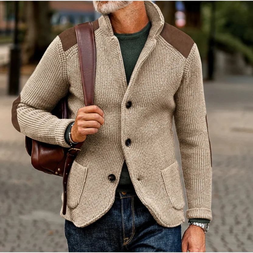 Men's Cardigan Jacket – Relaxed Retro Button-Front