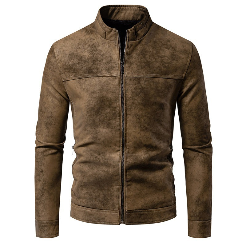 Men's Vegan Leather Jacket – Retro Relaxed Fit