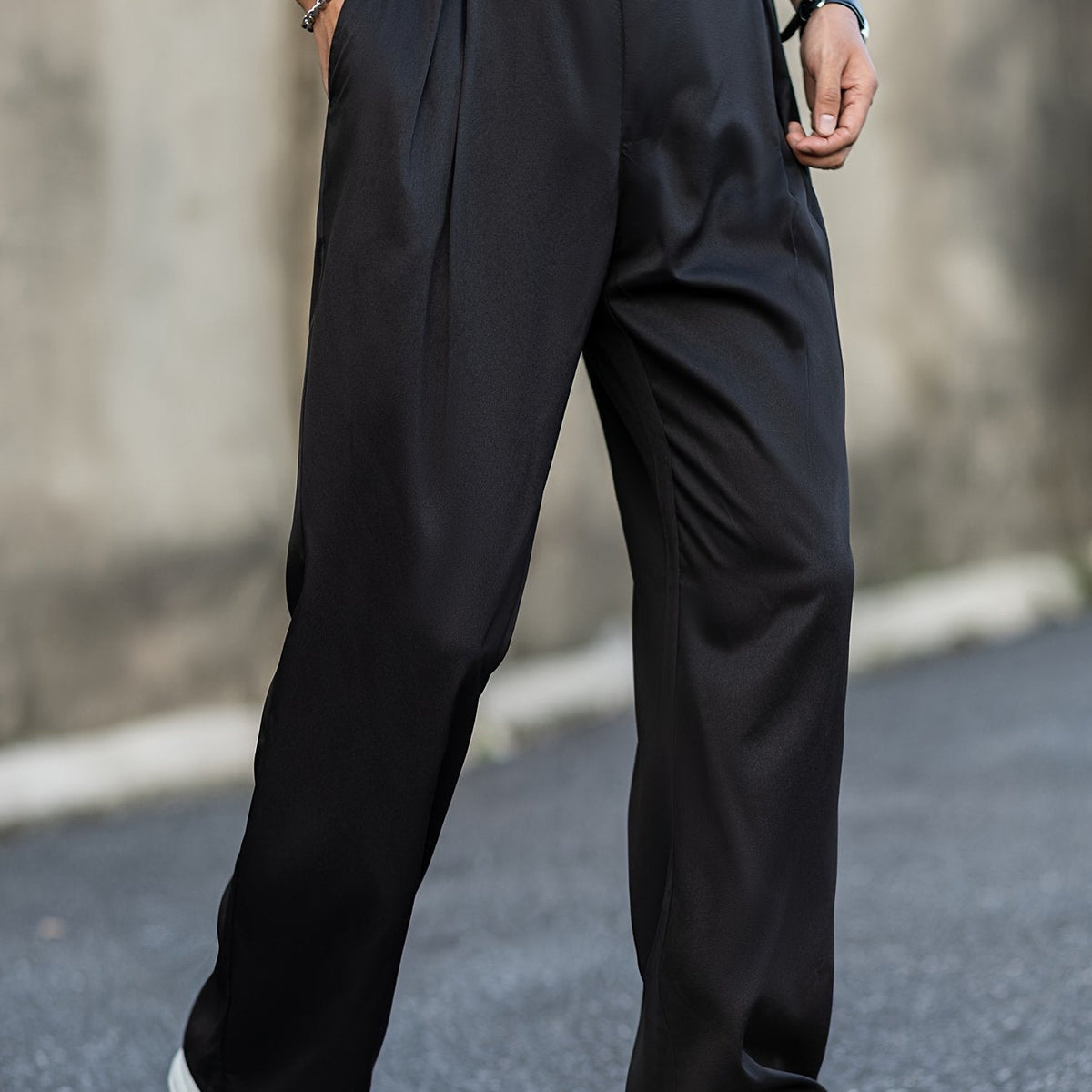 Men's Cropped Pants – High-Rise Stretch Straight Leg