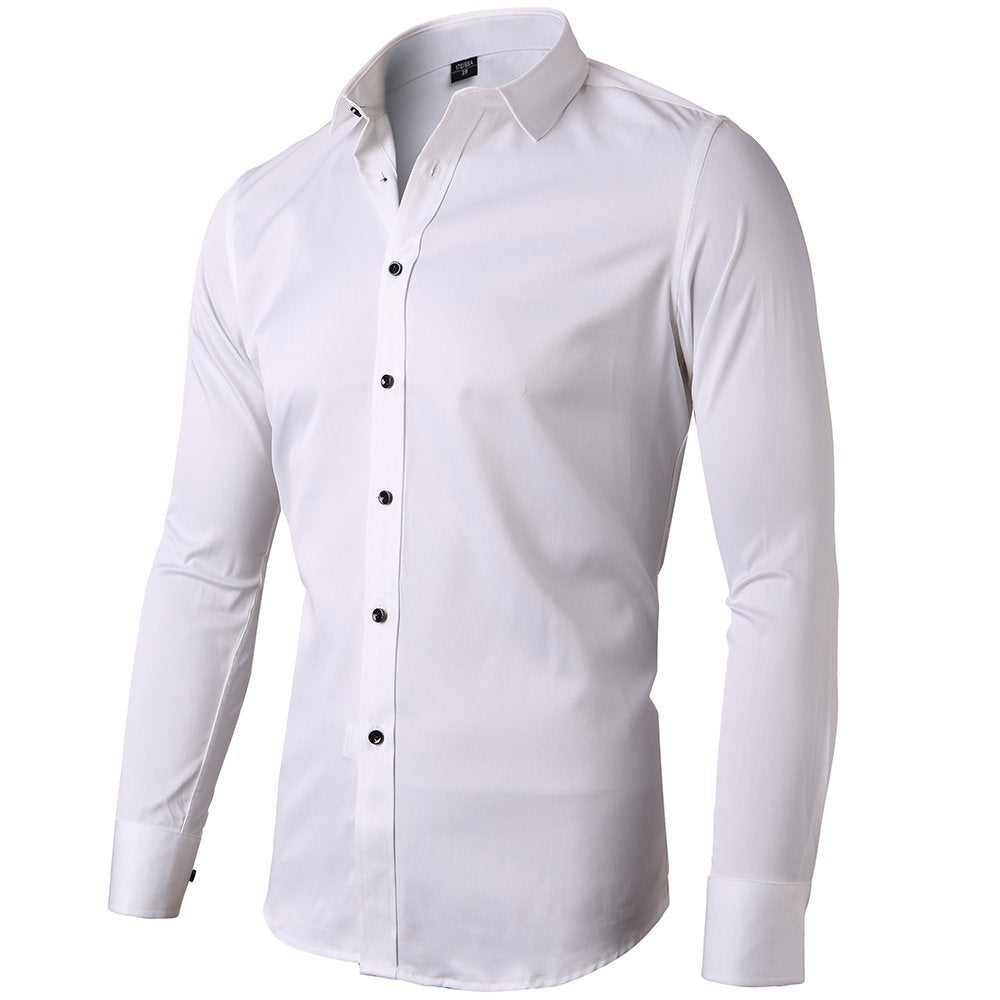 Men's Stretch Dress Shirt – Fitted Wrinkle-Resistant