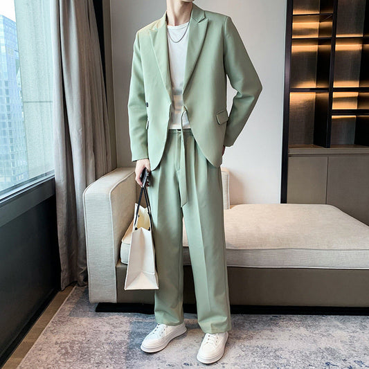 Men's Slim Suit Jacket and Pants Set – Two-Piece Tailoring