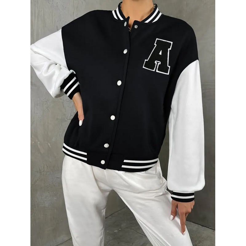 Women's Baseball Cardigan Jacket – Relaxed Snap-Front Fit