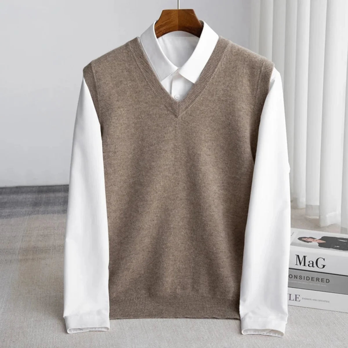 Men's Knit Sweater Vest – Relaxed Sleeveless Pullover