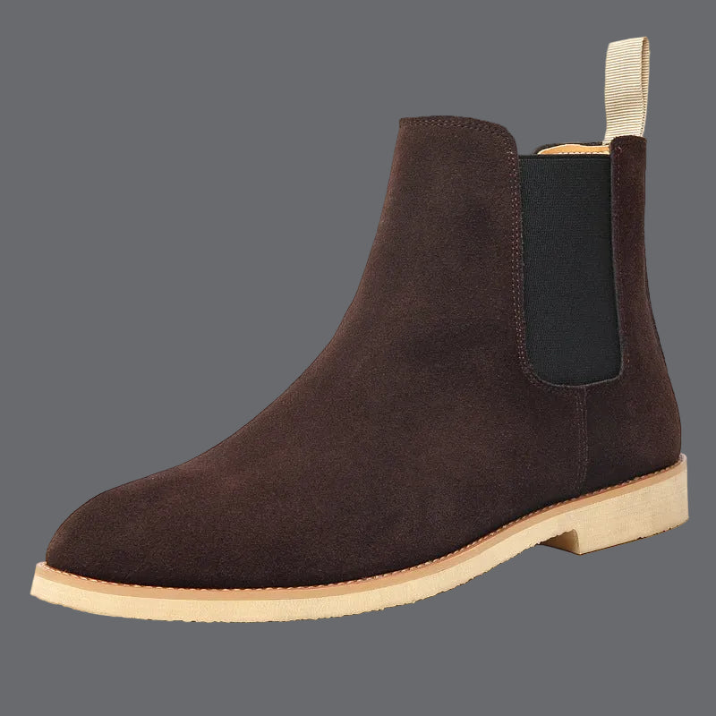 Men's Nubuck Leather Boot – Pointed Toe High-Top