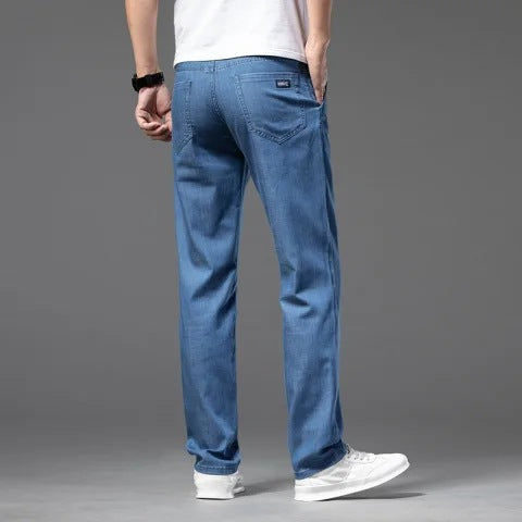 Men's Stretch Jeans – High-Rise Straight Leg
