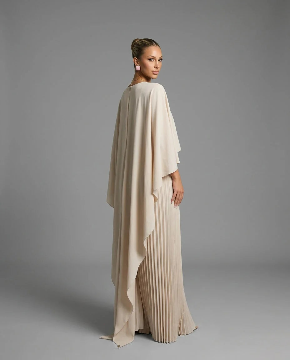 Women's Maxi Dress – Batwing Sleeve Relaxed Fit
