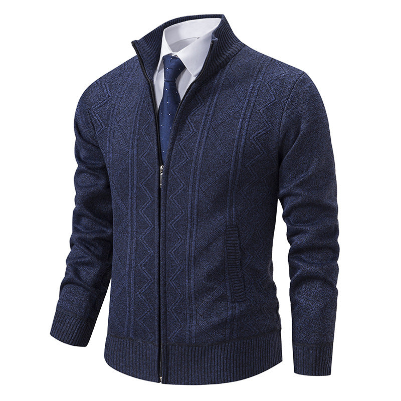 Men's Knit Cardigan – Chunky Open-Front Fit