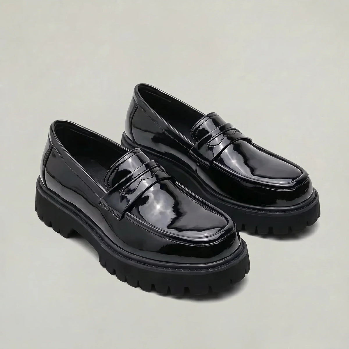Men's Platform Loafer – Slip-On Almond Toe