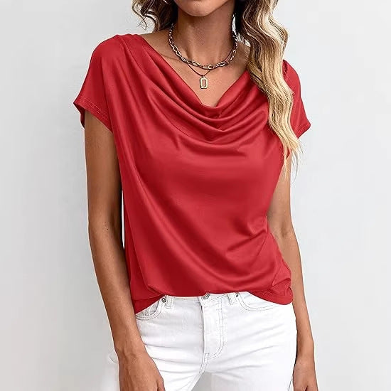 Women's Short-Sleeve Crew Neck Top – Relaxed Straight Fit