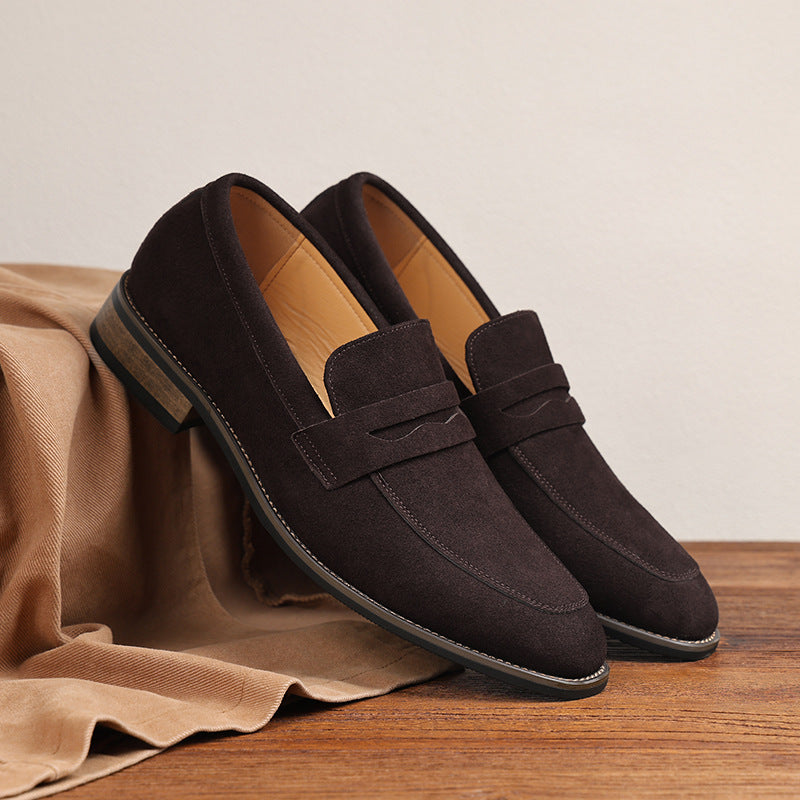 Men's Leather Derby Shoes – Clean Round-Toe Profile
