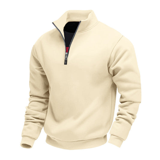 Men's Half-Zip Sweatshirt – Relaxed Fleece-Back Fit