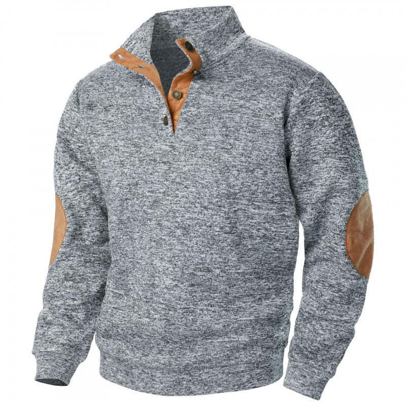 Men's Mock Neck Jacquard Sweater – Slim Pullover Fit