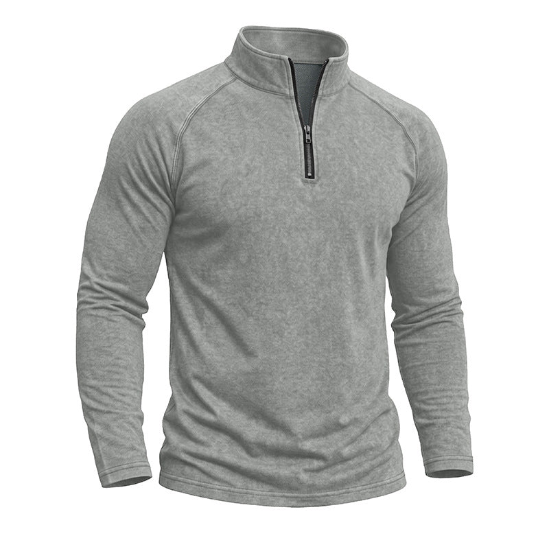 Men's Cotton Sweatshirt – Fitted Raglan Washed Look