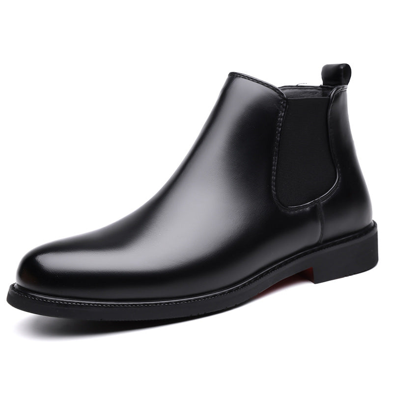 Men's Vegan Leather Ankle Boot – Rubber Traction Sole
