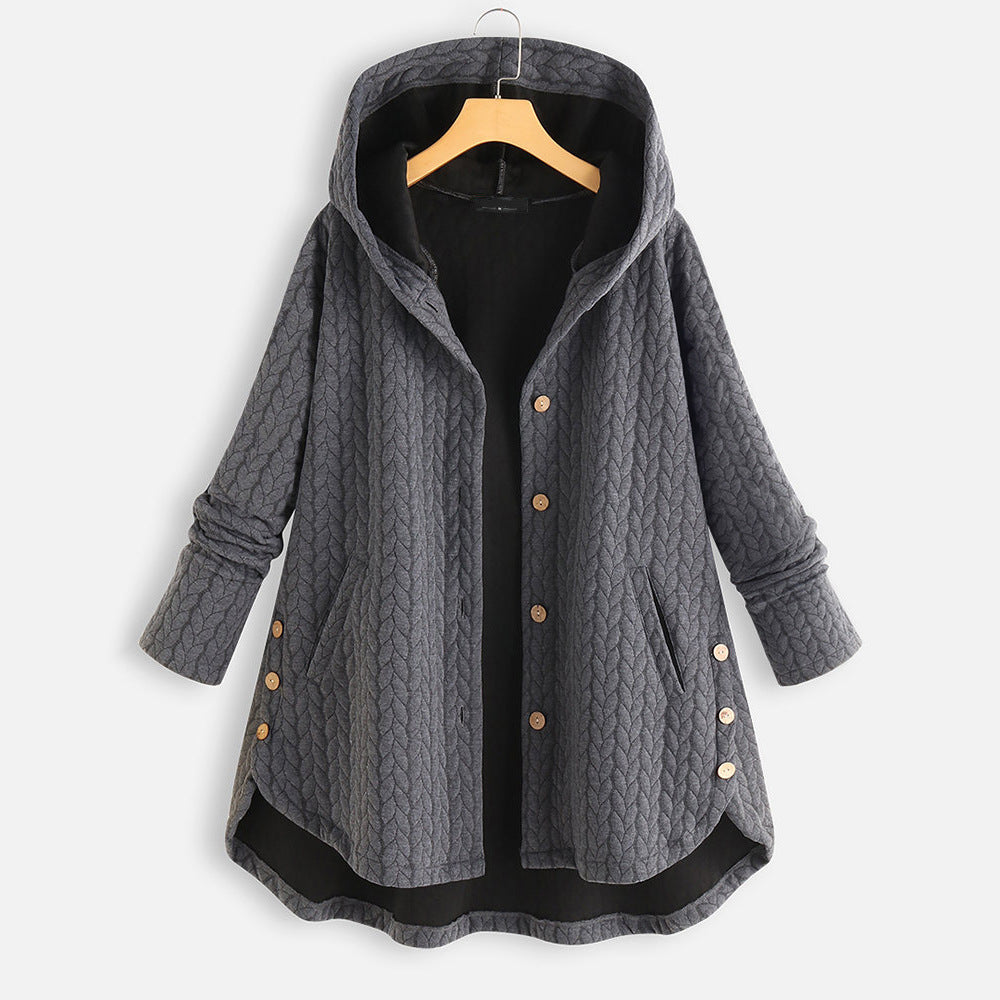 Women's Quilted Hooded Jacket – Slim Fit Rounded Hem