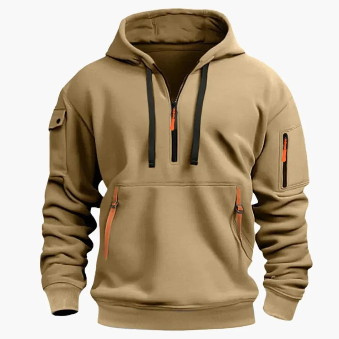 Men's Pullover Hoodie – Relaxed Multi-Pocket Fit