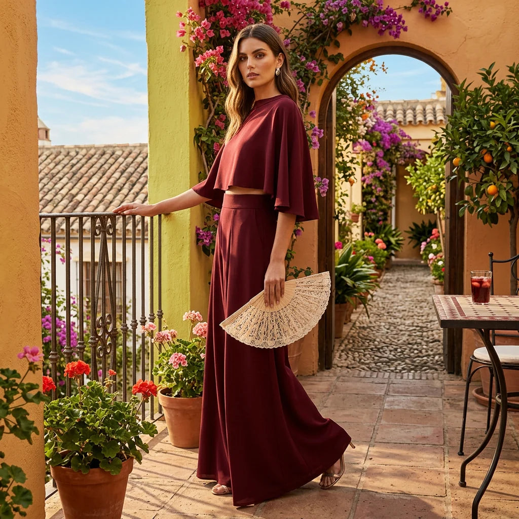 Women's Satin Two-Piece Set – Relaxed Matching Top and Pants