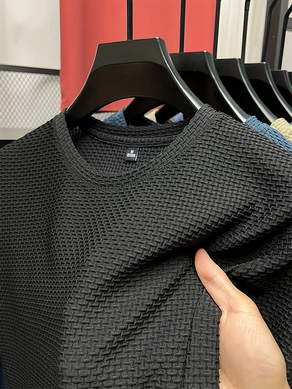 Men's Short Sleeve Pullover Shirt – Slim Textured Plaid