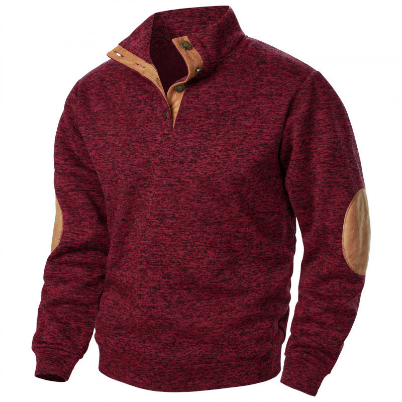 Men's Mock Neck Jacquard Sweater – Slim Pullover Fit