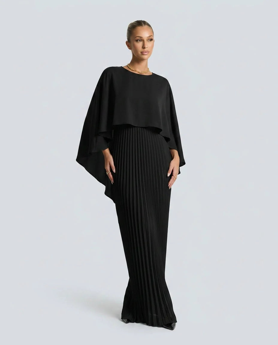 Women's Maxi Dress – Batwing Sleeve Relaxed Fit