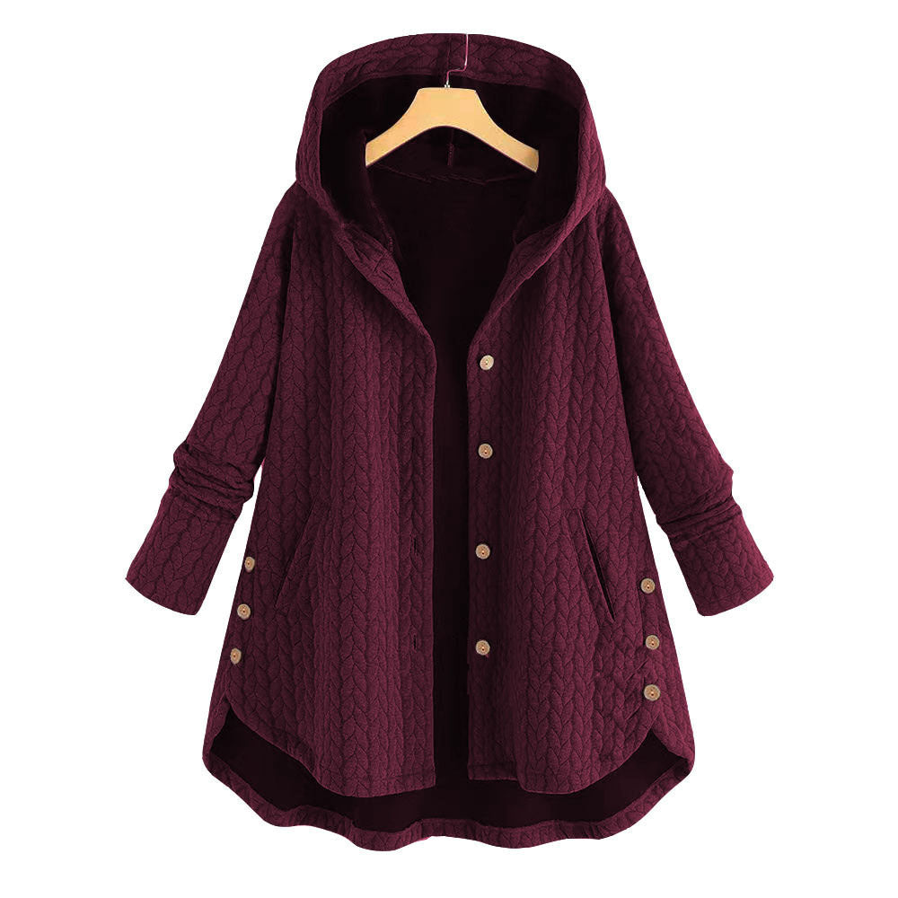 Women's Quilted Hooded Jacket – Slim Fit Rounded Hem
