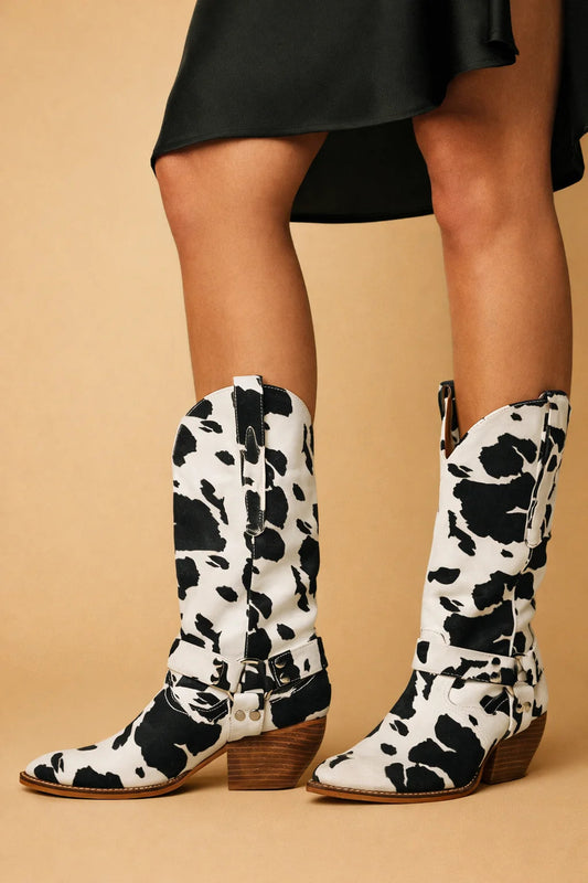 Women's Western Boot – Studded Strap Pointed Toe