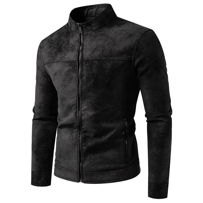 Men's Vegan Leather Jacket – Retro Relaxed Fit