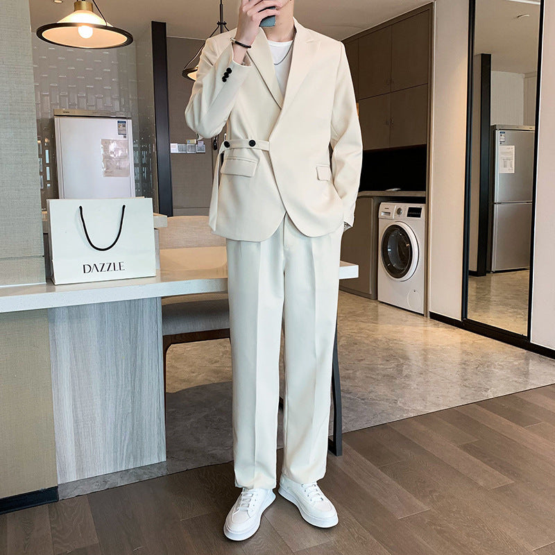 Men's Slim Suit Jacket and Pants Set – Two-Piece Tailoring