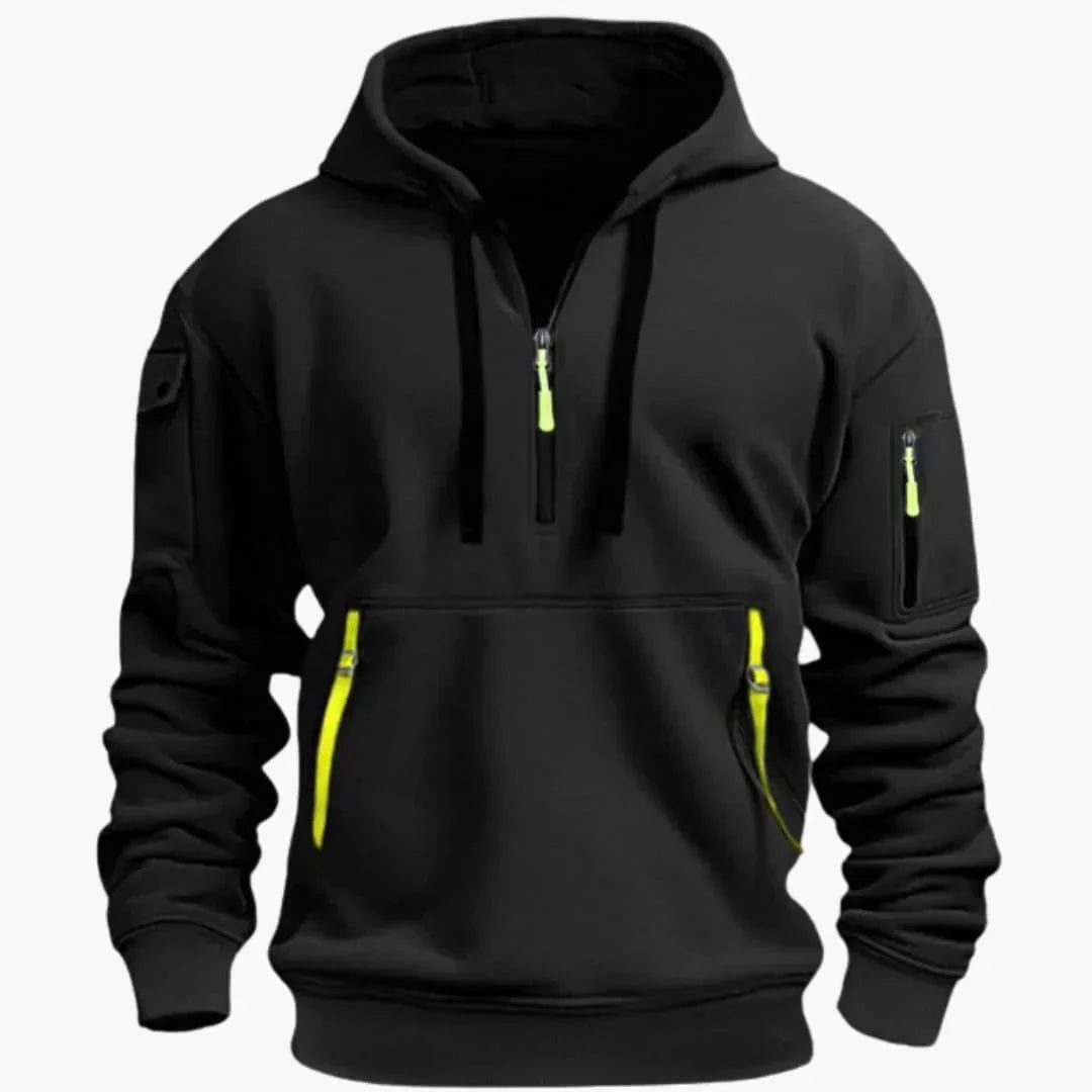 Men's Pullover Hoodie – Relaxed Multi-Pocket Fit