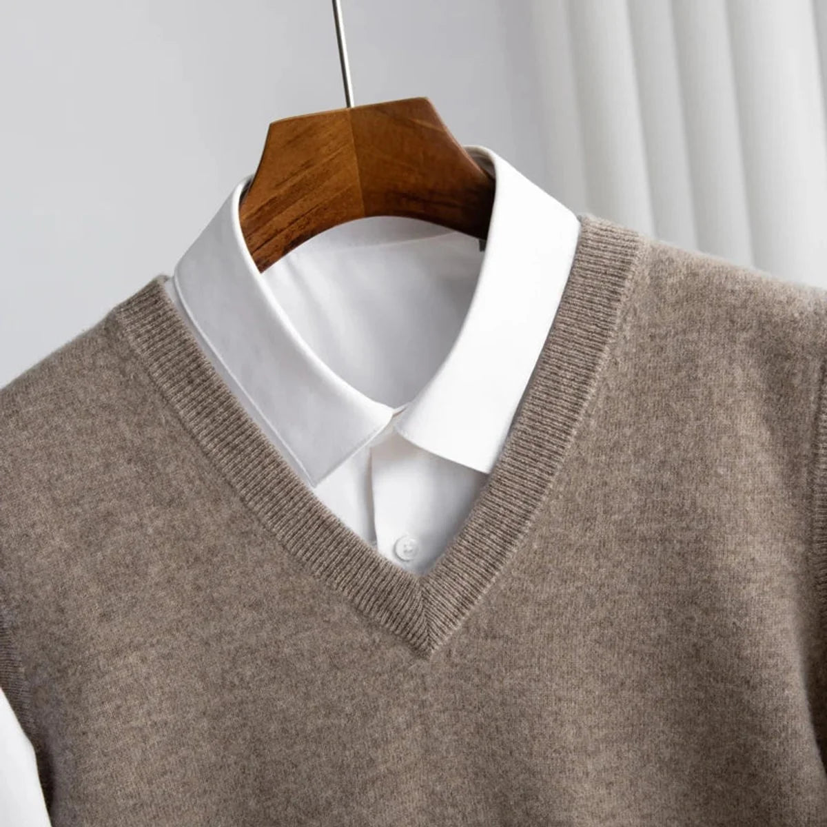 Men's Sweater Vest – Relaxed V-Neck Knit