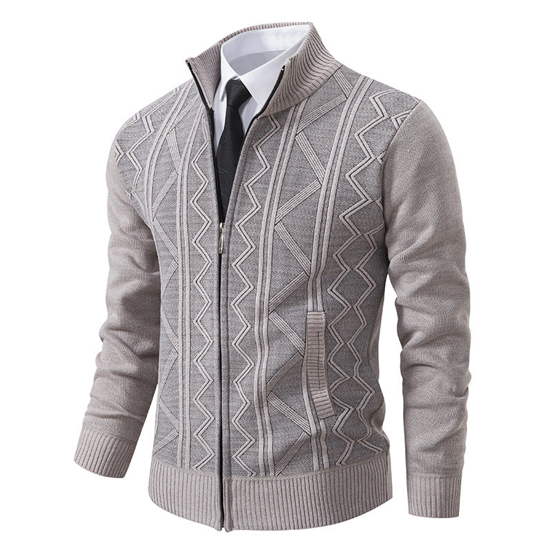 Men's Knit Cardigan – Chunky Open-Front Fit