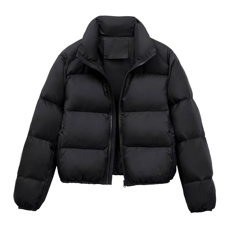 Women's Short Quilted Coat – Zip-Front Waist Length