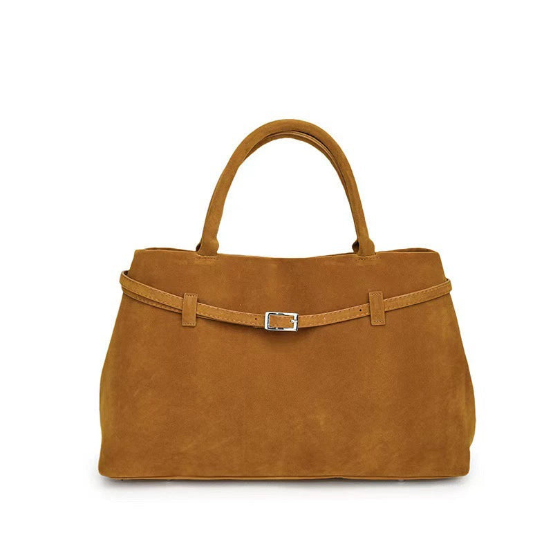 Women's Large Structured Handbag – Belted Strap Detail