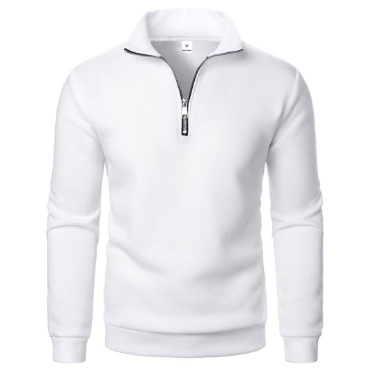 Men's Half-Zip Sweatshirt – Stand Collar Loose Fit