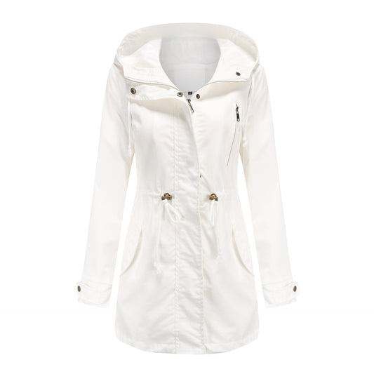 Women's Cotton Anorak Coat – Straight Mid-Length Fit