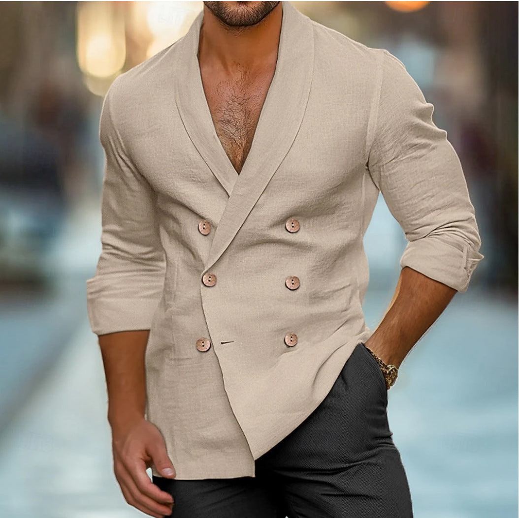 Men's Polo Collar Cardigan – Relaxed Shirt-Jacket Fit