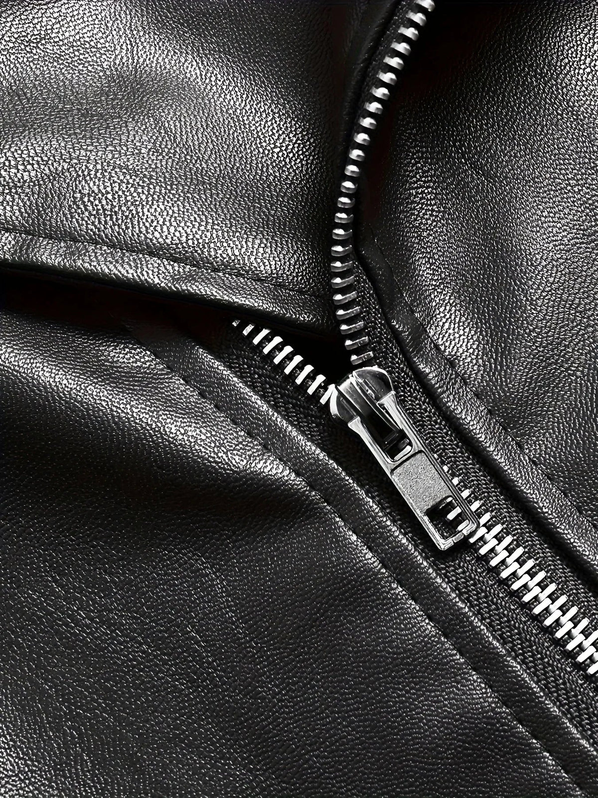 Men's Vegan Leather Jacket – Relaxed Utility Pocket Fit