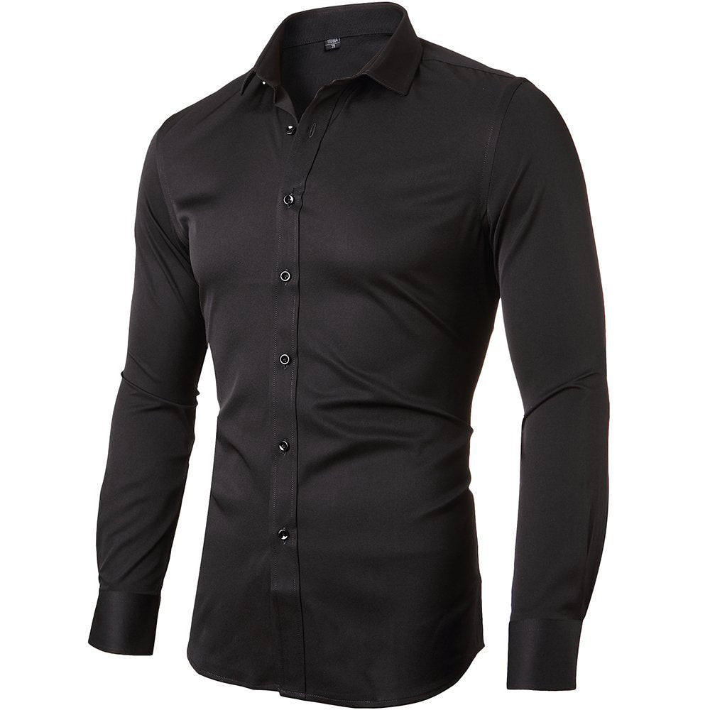 Men's Stretch Dress Shirt – Fitted Wrinkle-Resistant