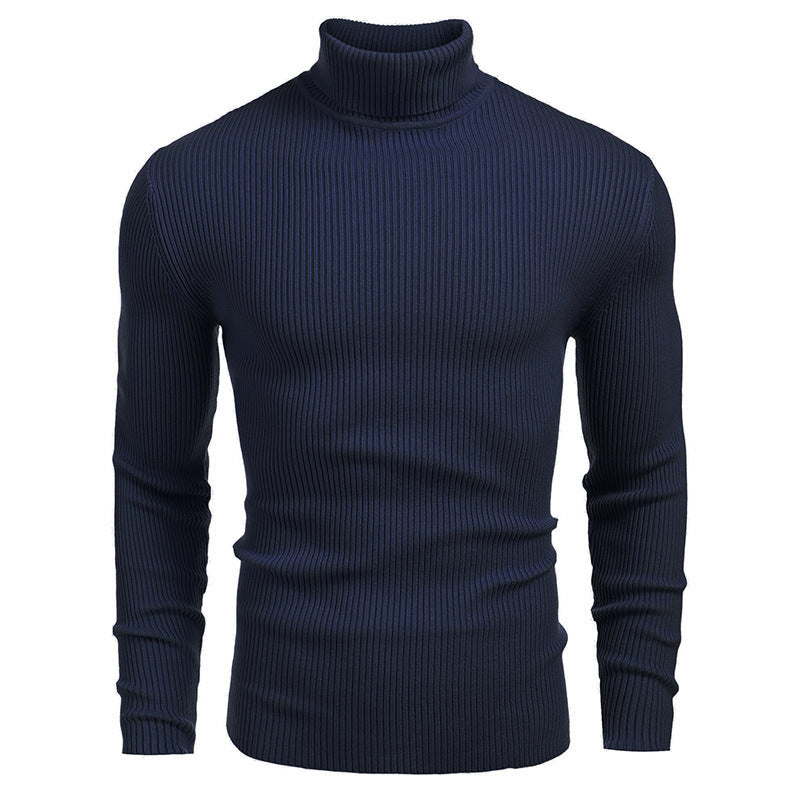Men's Cotton Mock Neck Sweater – Chunky Straight Fit