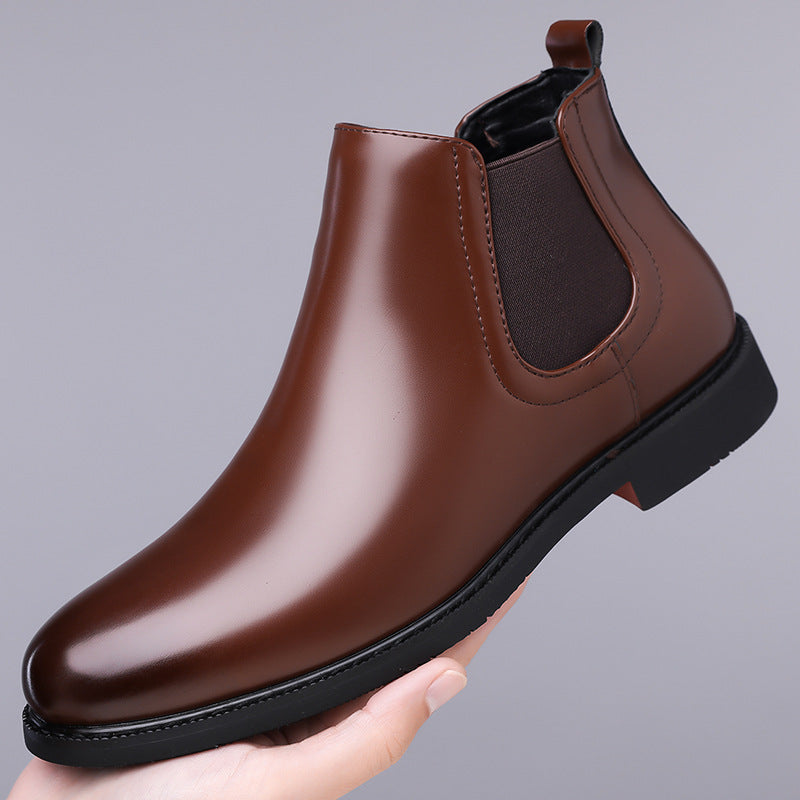 Men's Vegan Leather Ankle Boot – Rubber Traction Sole