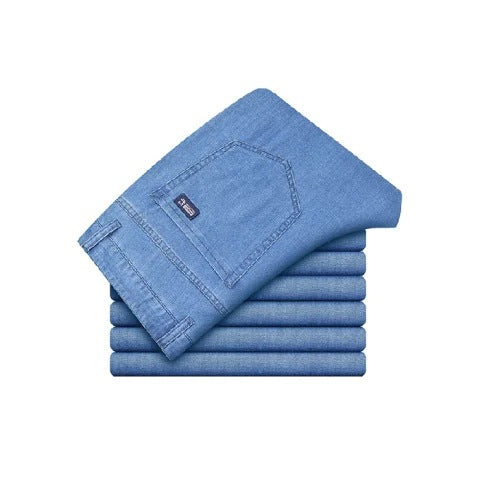 Men's Stretch Jeans – High-Rise Straight Leg