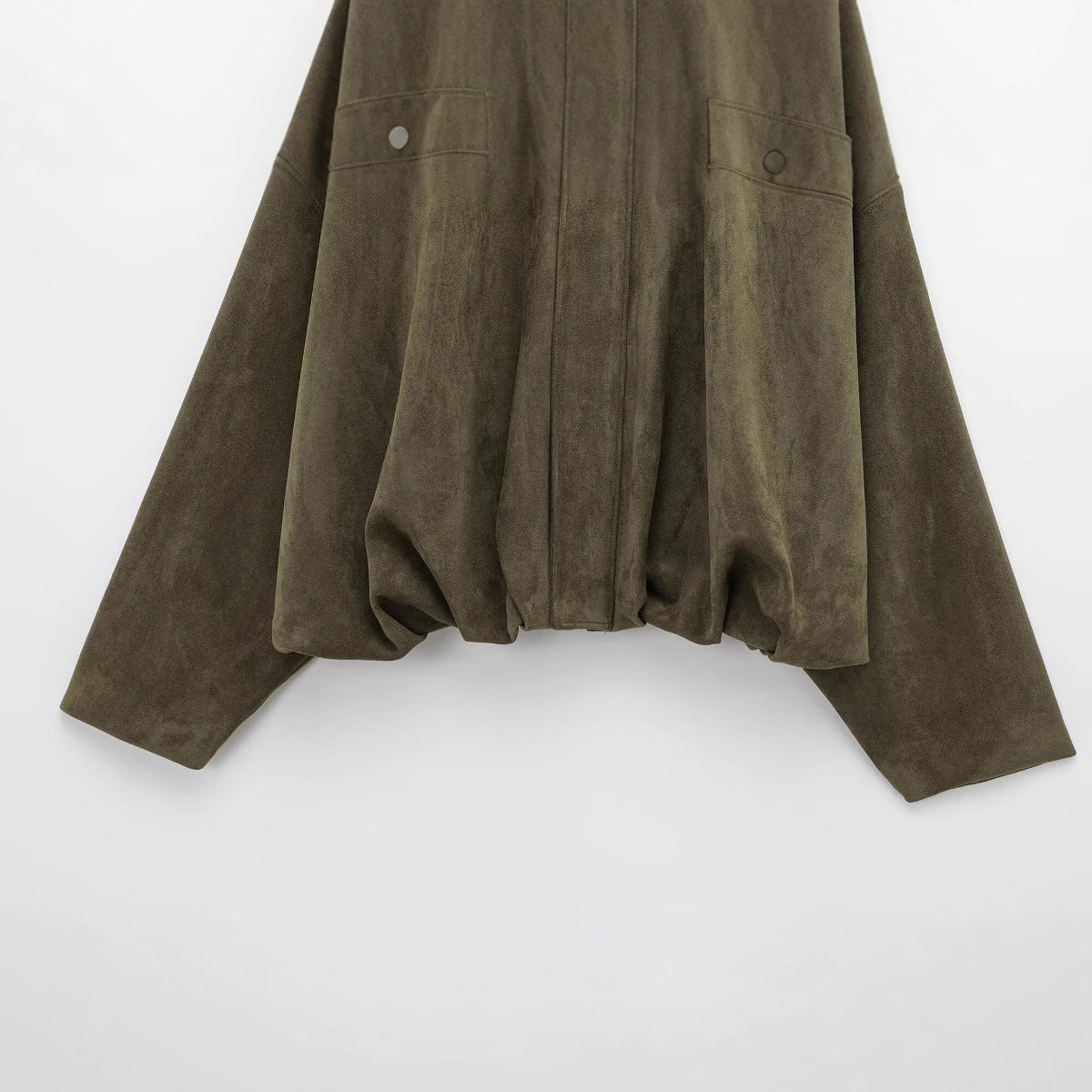 Men's Faux Suede Pilot Jacket – Straight Hip-Length Fit