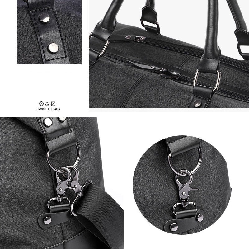 Men's Travel Bag – Water-Repellent Oxford Fabric