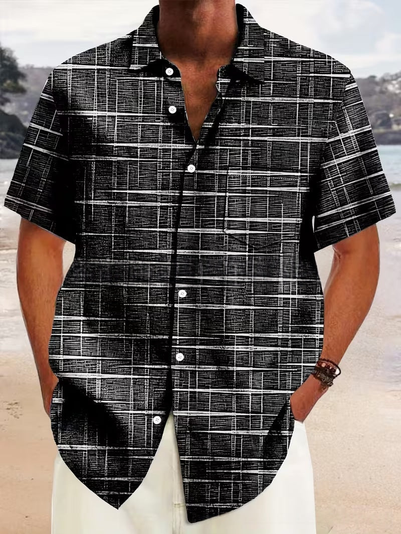 Men's Printed Short-Sleeve Shirt – Relaxed Woven Fit