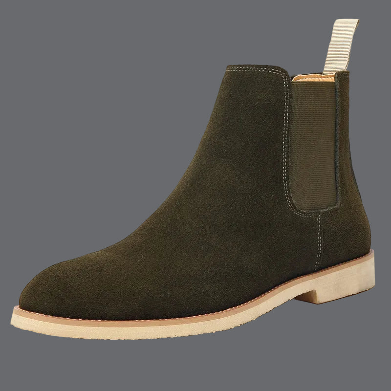Men's Nubuck Leather Boot – Pointed Toe High-Top