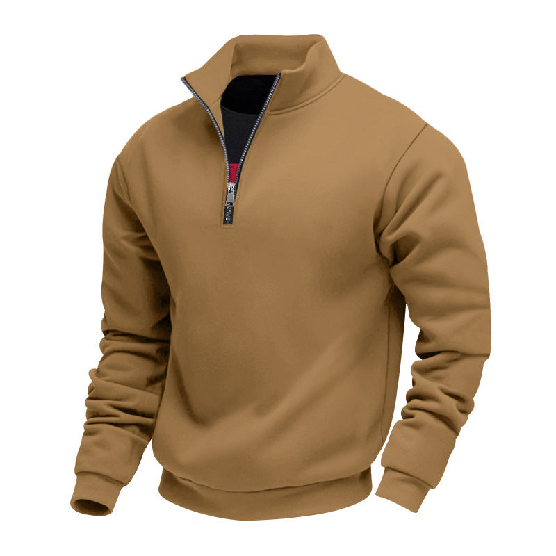 Men's Half-Zip Sweatshirt – Relaxed Fleece-Back Fit