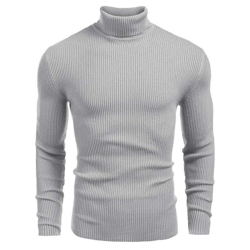 Men's Cotton Mock Neck Sweater – Chunky Straight Fit